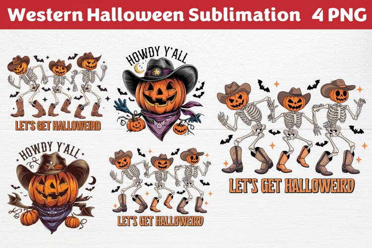 Western Halloween Sublimation PNG