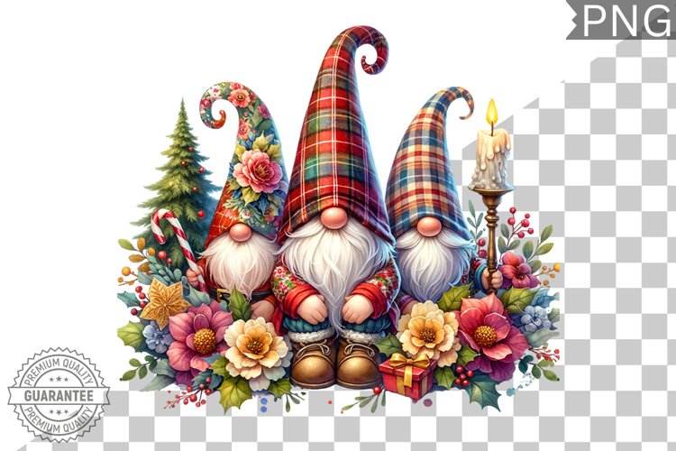 Christmas Gnome Sublimation - Clipart PNG Design