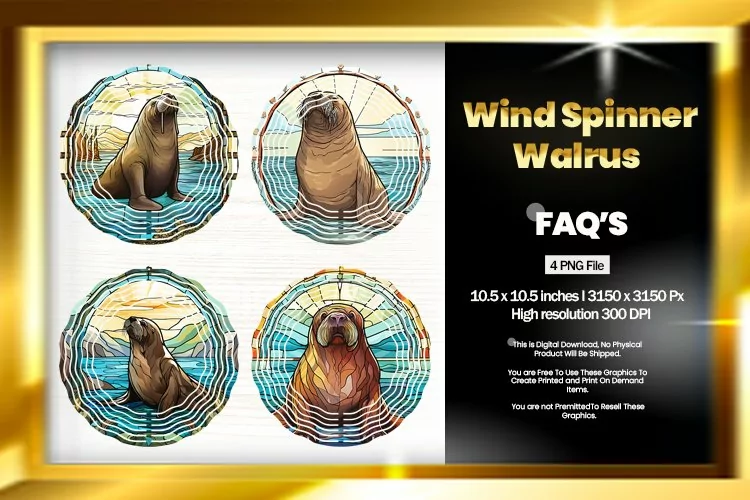 Walrus Wind Spinner Sublimation - 04 Variations