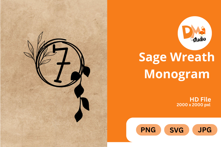 Sage Wreath Monogram