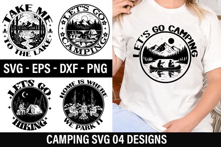 Camping Quotes SVG Design - Home Is Where We Park It