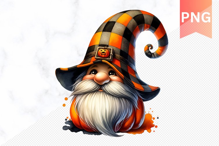 Halloween Gnome Sublimation - Clipart PNG Design