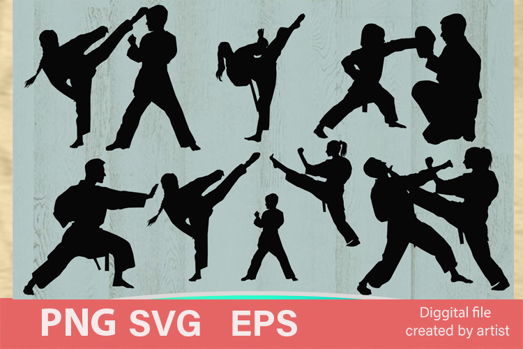 karate bundle svg, karate female, karate sport svg,