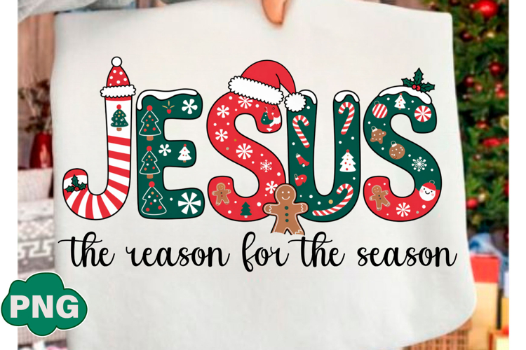 Retro Jesus Christmas Reason for the PNG