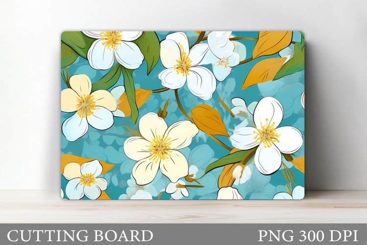 Flowers Kitchen Cutting Board. Spring Flowers Cutting Board example image 1