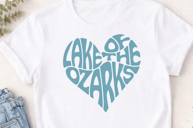 Lake of the Ozarks Heart SVG | Missouri Word Art Cut File