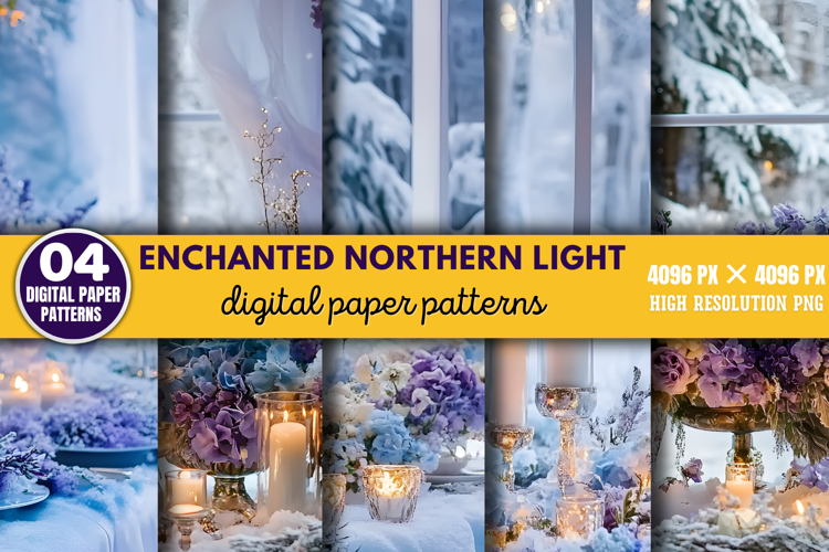 Enchanted Northern Light Backgrounds PNG