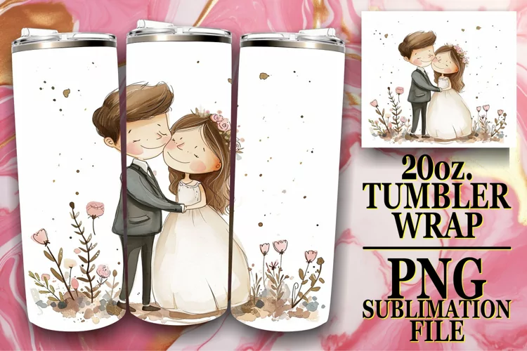 Whimsical Watercolor Wedding Wrap: Sublimation Elegance