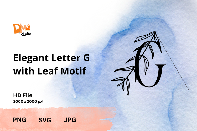 Leaf Monogram Svg Image 19