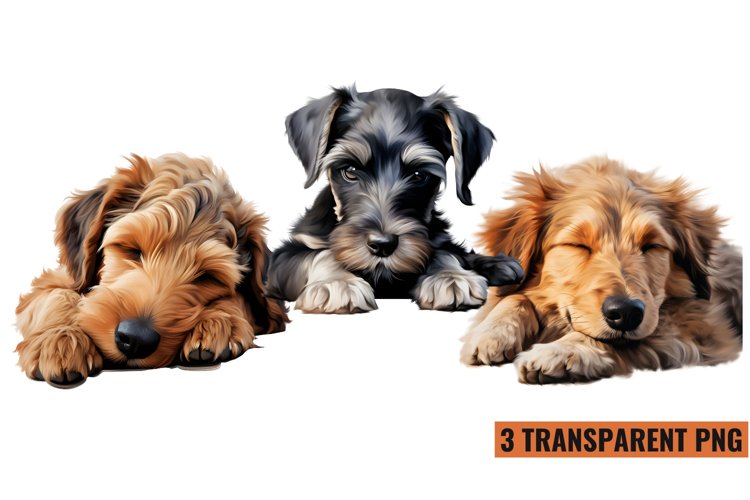 Cute Sleeping Dogs Clipart, Sleeping Dogs Vector