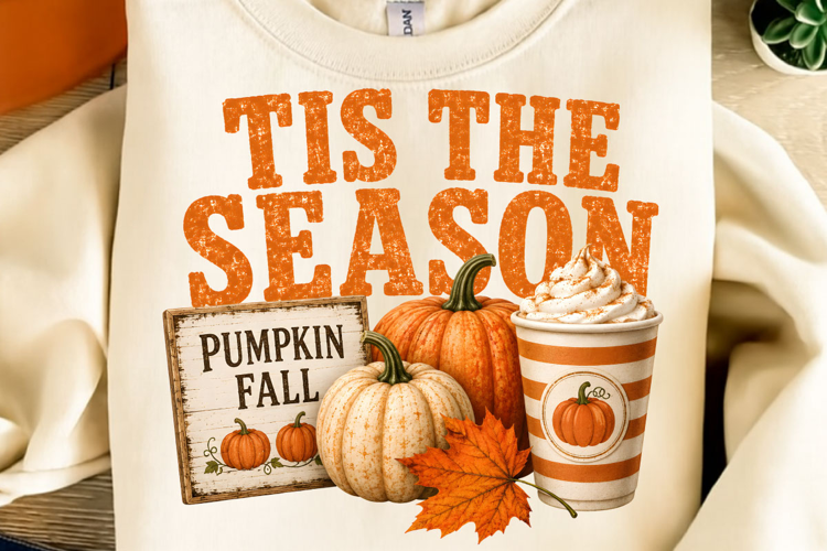 Pumpkin Fall PNG, Autumn Sublimation, Halloween Sublimation