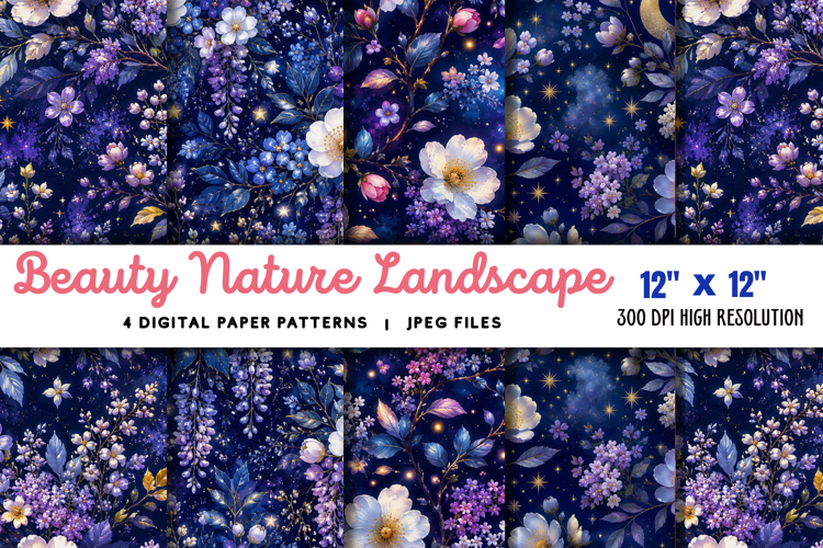 Beauty Nature Landscape Blossoming Trees JPG