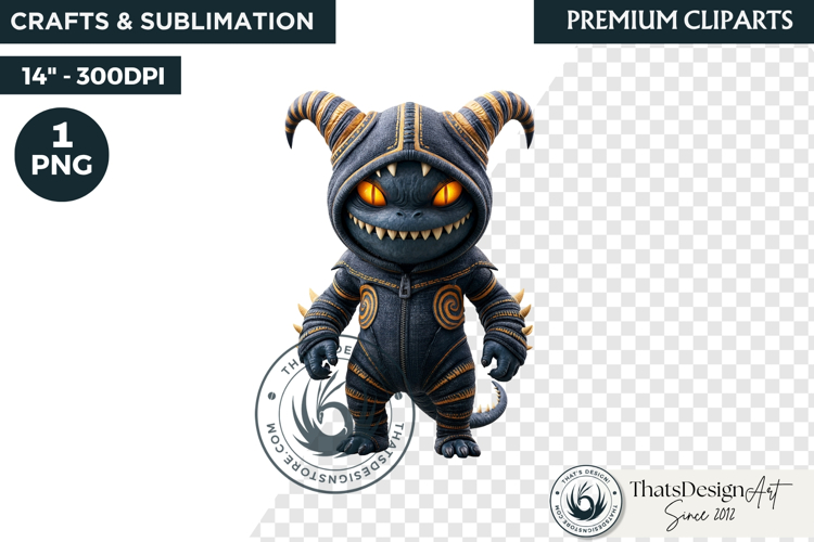 Halloween Little Monster Clipart Png, Spooky Cute Fantasy