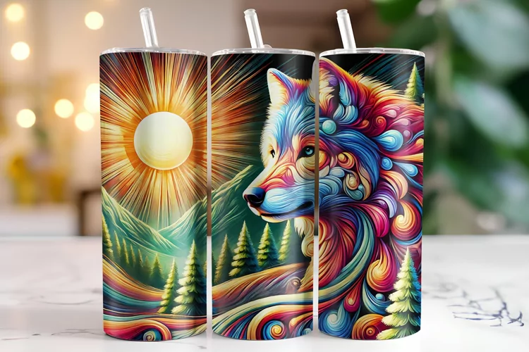 Wolf Tumbler Wrap | Sublimation | Tumblers