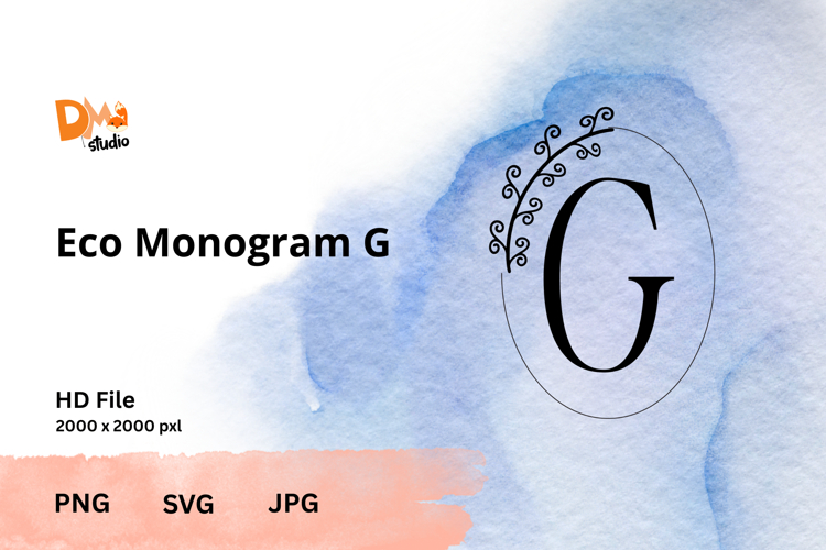 Eco Monogram Minimal Nature- Inspired Letter Set PNG SVG JPG