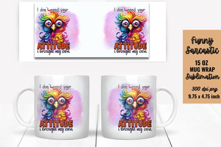 Sarcastic Mug Wrap Sublimation, Mug Wrap PNG