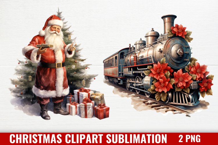 Christmas Watercolor Clipart Image 8