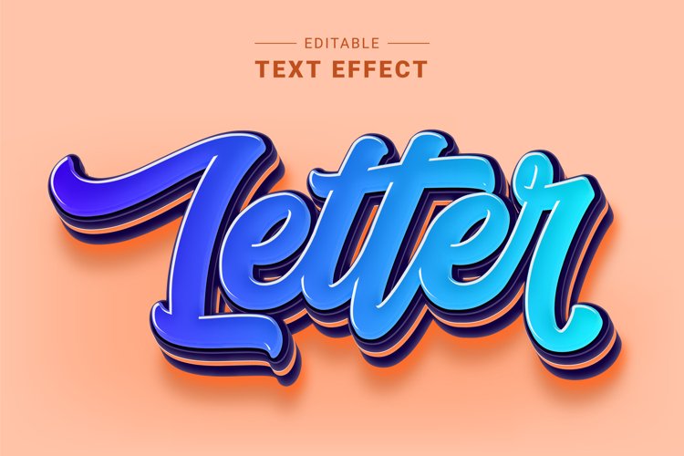 Editable Text Effect for Illustrator. Vector Graphic styles