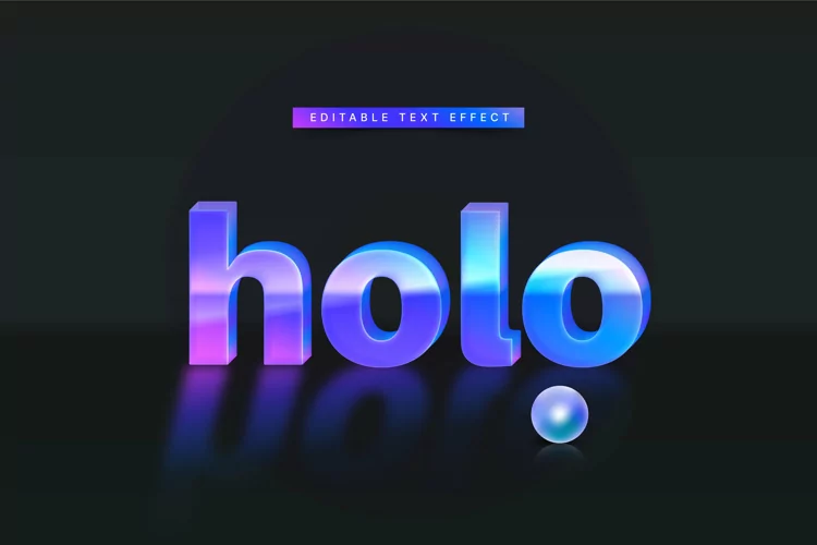 Editable Text Effect for Illustrator. Vector Graphic styles