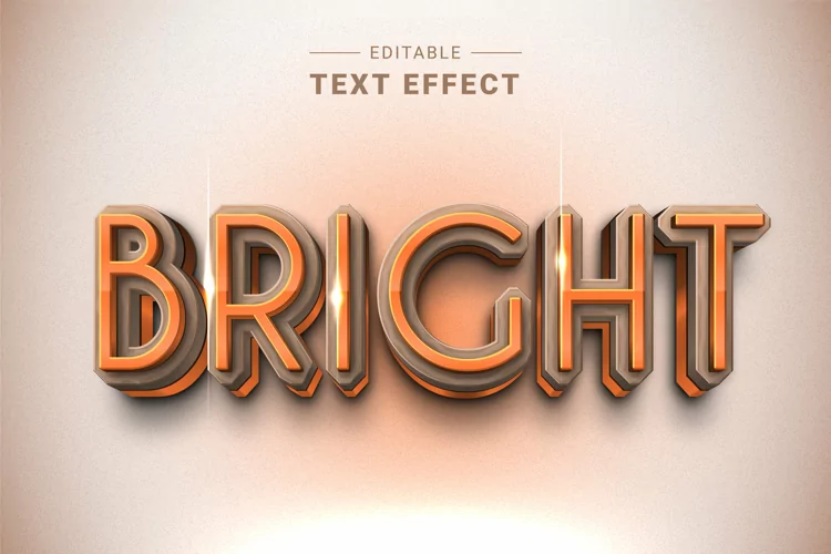 Editable Text Effect for Illustrator. Vector Graphic styles