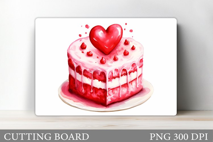 Valentines Cake Cutting Board. Valentines Cutting Board