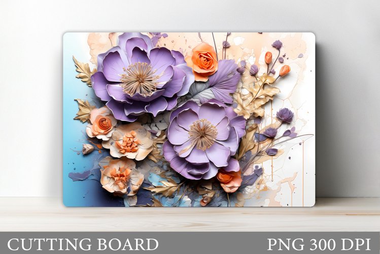 Flowers Cutting Board Design. Flowers Kitchen Cutting Board example image 1