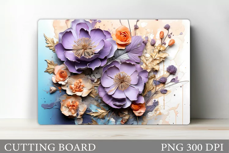 Flowers Cutting Board Design. Flowers Kitchen Cutting Board