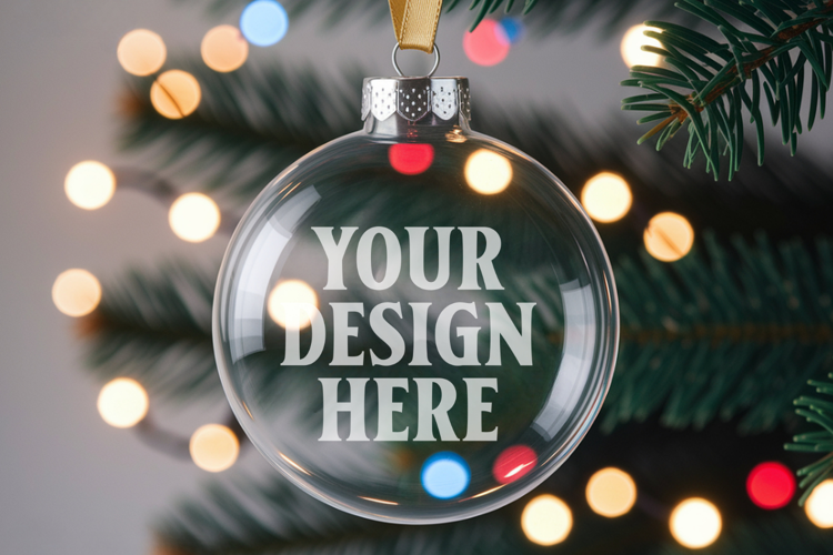 Acrylic Christmas Ornament Mockup , christmas ornament mocku