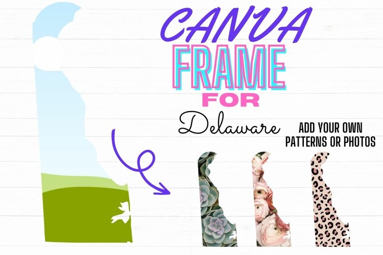 State of Delaware Cut File| Square Typography