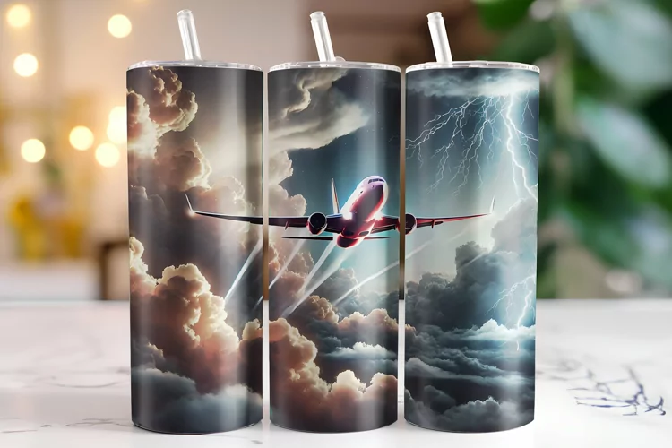 Aeroplane Tumbler Wrap | Sublimation | Tumblers