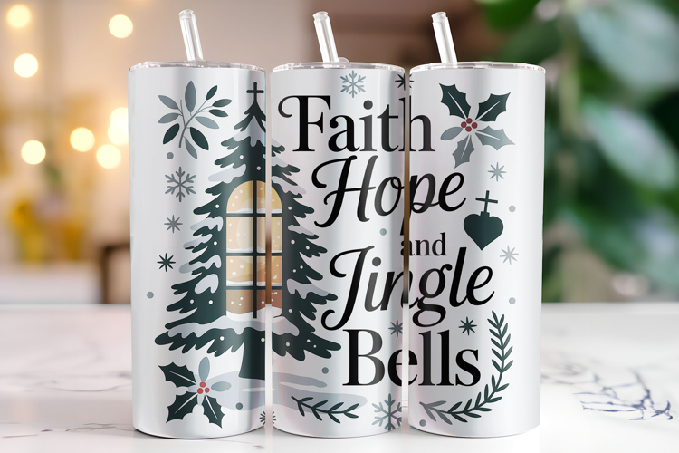 Faith Hope and Jingle Bells Svg | Christmas Svg | Svg File