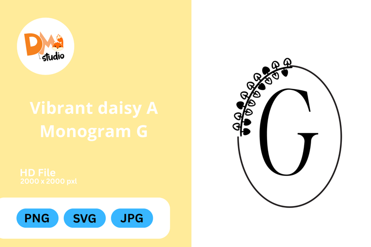 Daisy Monogram Svg Image 17