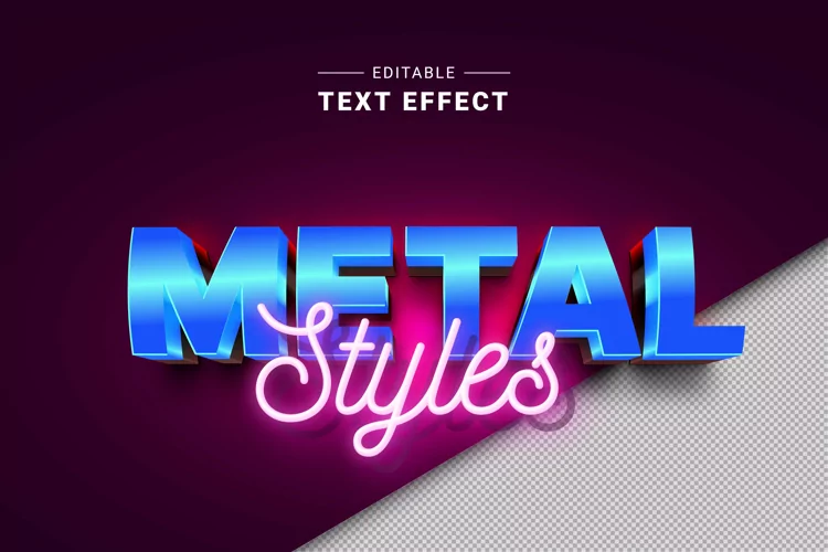Editable Text Effect for Illustrator. Vector Graphic styles