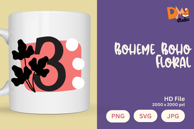 Boheme Boho Floral Monogram