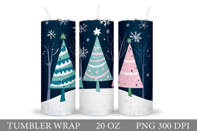 Christmas Tree Tumbler Sublimation. Christmas Tumbler Design