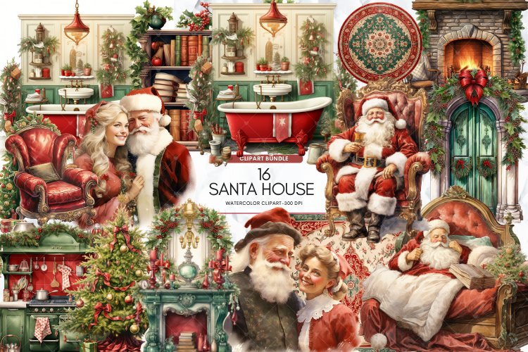 Cute Santa Clipart Image 2