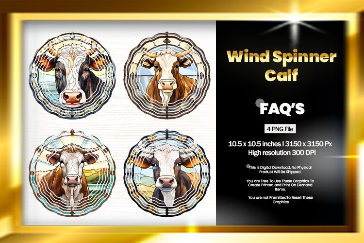 Calf Wind Spinner Sublimation - 04 Variations example image 1