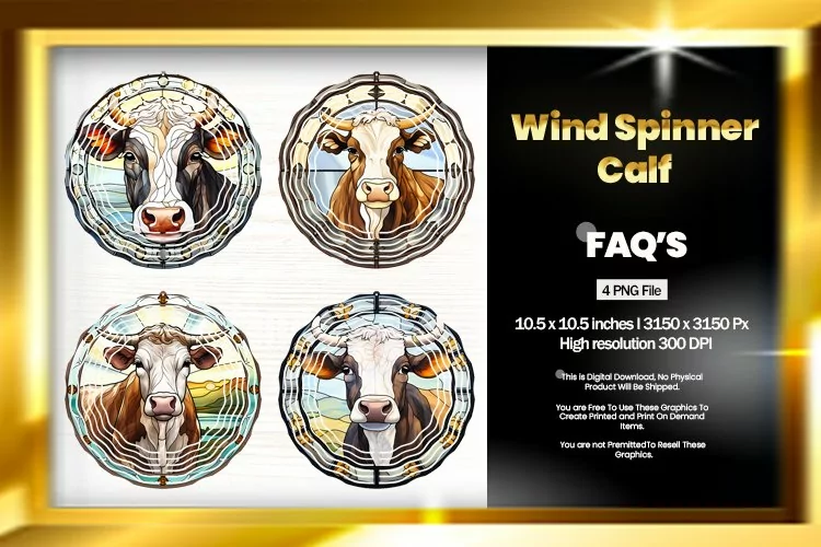 Calf Wind Spinner Sublimation - 04 Variations