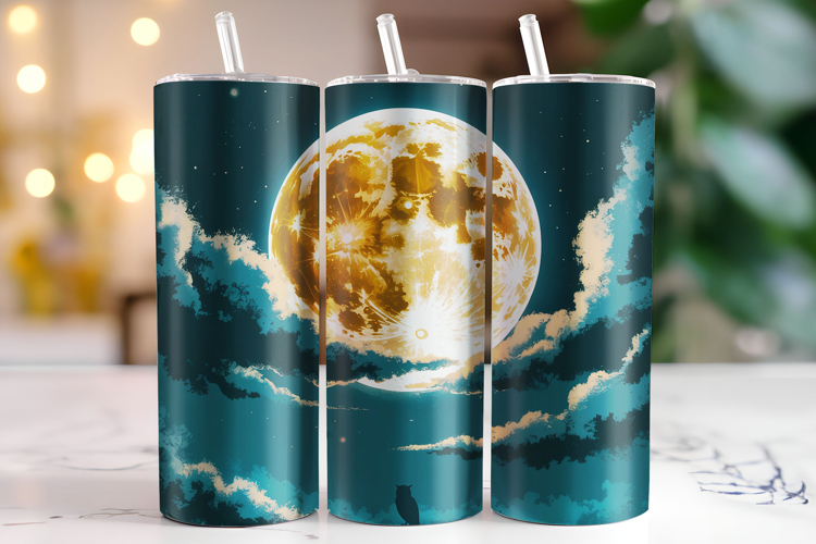 Halloween Moon Tumbler Wrap | Sublimation | Tumblers