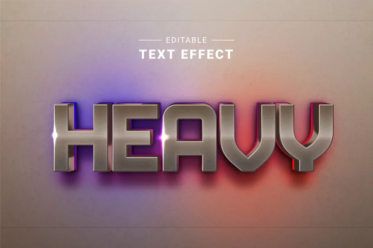 Editable Text Effect for Illustrator. Vector Graphic styles