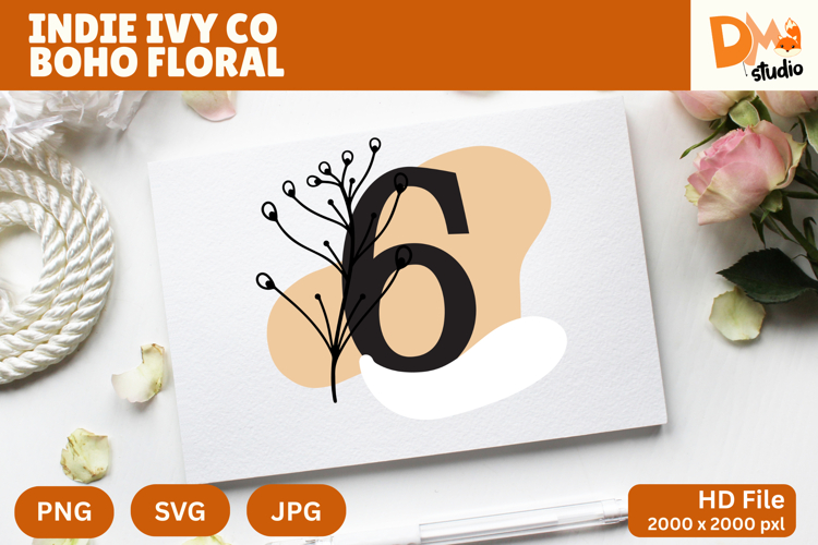 Indie Ivy Co Boho Floral Monogram
