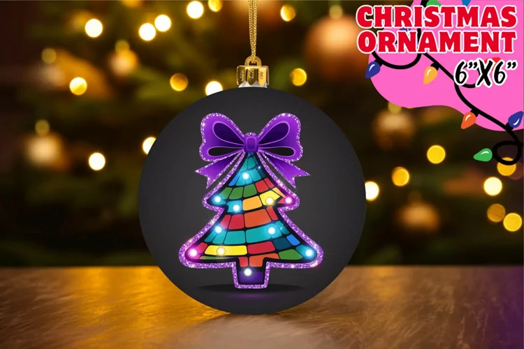 Enchanted Circle Keychain Magic, Neon Xmas