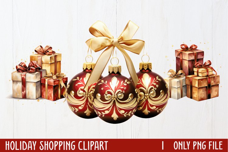 Christmas Shopping Clipart Image 13