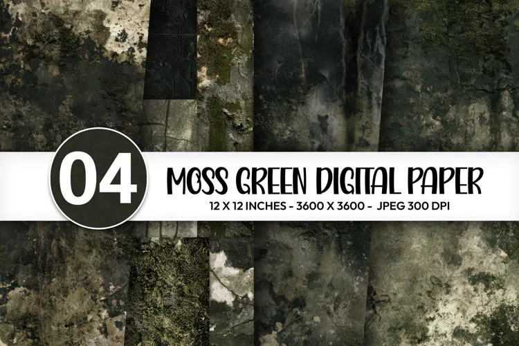 Moss Green Digital Paper