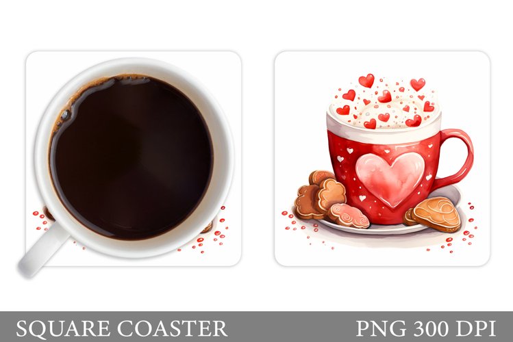 Valentines Drink Coaster. Valentines Coffee Coaster Design