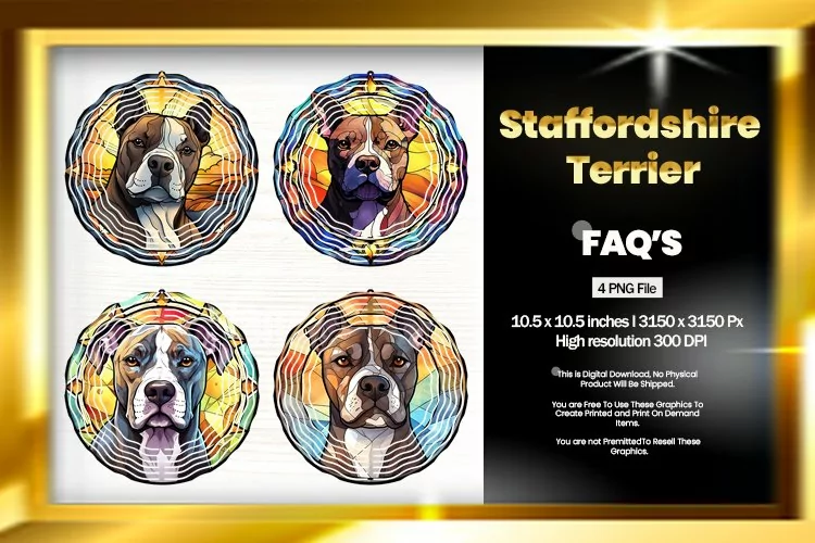American Staffordshire Terrier Wind Spinner - 04 Variations