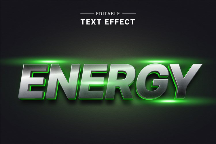 Editable Text Effect for Illustrator. Vector Graphic styles example image 1