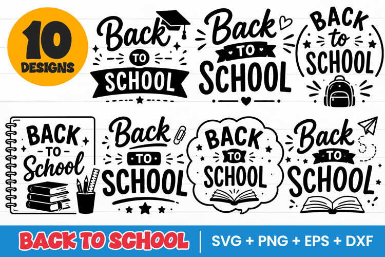 Back to School Teacher Typography Design SVG PNG