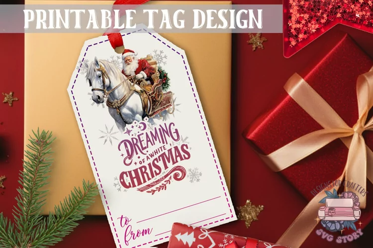 Watercolor Christmas Gift Tag Christmas Ornaments PNG
