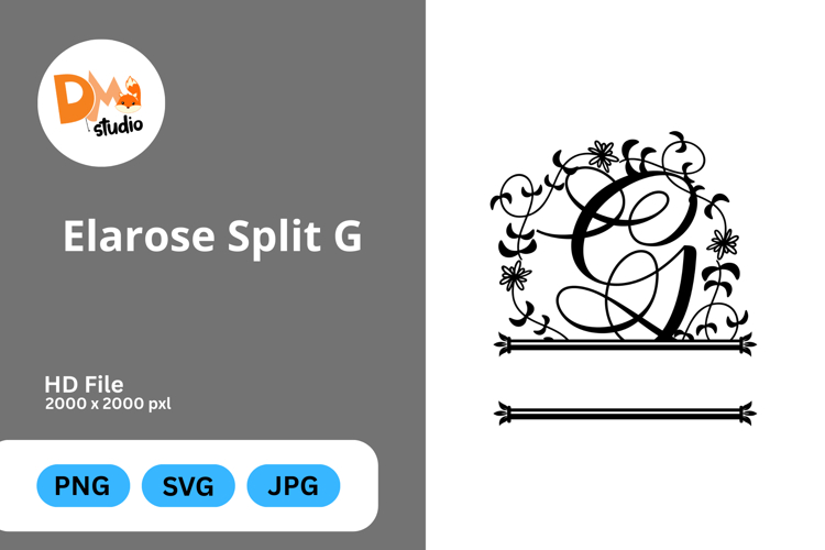 Split Floral Svg Image 2